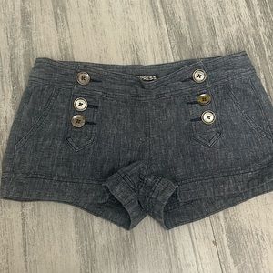 Woman’s navy blue linen shorts sz size 2 EXPRESS brand. Super cute & flattering!